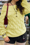One Shoulder Long Sleeved Knitted Sweater