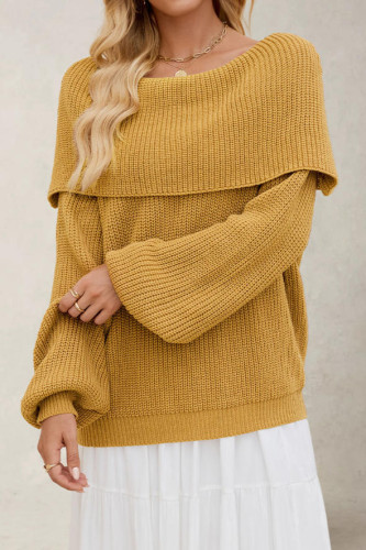 One Shoulder Loose Knit Sweater