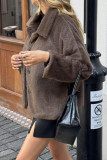Solid Color Lapel Long Sleeved Jacket