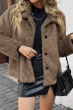 Solid Color Lapel Long Sleeved Jacket