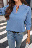 V-neck Loose Long Sleeved Sweatshirt