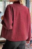Solid Color Zipper Cardigan Long Sleeved Jacket