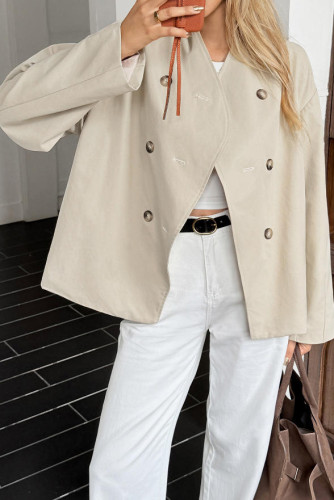 Vacation Style Button Up Long Sleeved Jacket