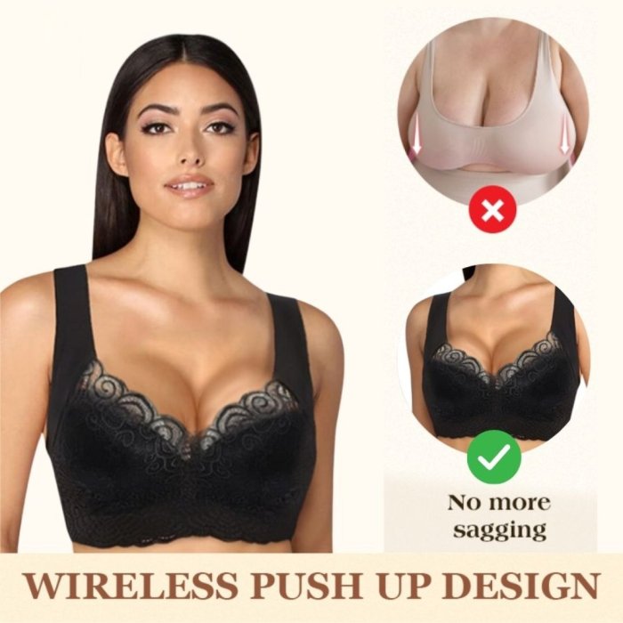 🔥Last Day Buy 1 Get 2 Free😍-Seamless Bra Wireless Push Up Lace Bra