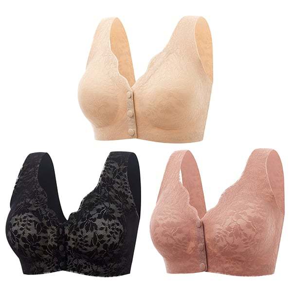 🔥Buy 1 Get 2 Free Now🔥 Soft Front-button Wire-free Bra