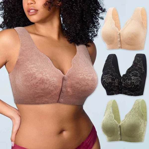 🔥Buy 1 Get 2 Free Now🔥 Soft Front-button Wire-free Bra