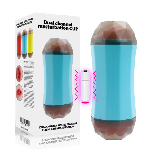 Manual Masturbation Cup Massage Double Head Vocal Masturbation Sex Product
