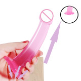 Wear Masturbator Sex Products Suction Cup Female Sex Anal Expansion Pink Dildo Anal Plug Male Back Court