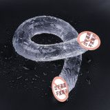Transparent Crystal Double Head Dragon Penis Super Long Lesbian Interactive Sex Toy Anal Stimulation Massage Stick