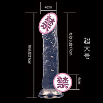 High Transparent Crystal Artificial Phallus Suction Cup Female Masturbation Dildo Female Sex Manual