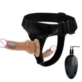 Realistic Double Head Strap on Dildo with Belt for Lesbian Sex