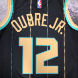 22/23 HORNETS OUBRE JR. #12 Black City Edition Top Quality Hot Pressing NBA Jersey
