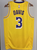 22/23 LAKERS DAVIS #3 Yellow Top Quality Hot Pressing NBA Jersey(圆领)