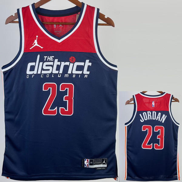 22/23 Wizards JORDAN #23 Royal Blue Top Quality Hot Pressing NBA Jersey (Trapeze Edition)
