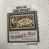 2003/2004 LAKERS BRYANT #8 White Retro Top Quality Hot Pressing NBA Jersey(V领)