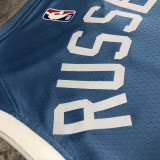 2019/20 Timberwolves RUSSELL #0 Sky Blue Retro Top Quality Hot Pressing NBA Jersey