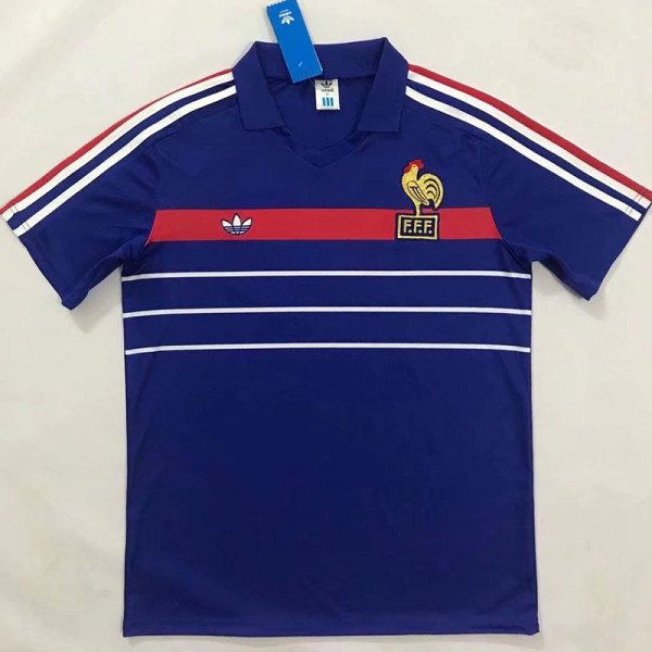 1984/1986 France Home Retro Soccer Jersey