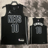 22/23 NETS SIMMONS #10 Black Top Quality Hot Pressing NBA Jersey (Trapeze Edition)