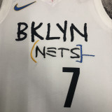 22/23 NETS DURANT #7 White City Edition Top Quality Hot Pressing NBA Jersey