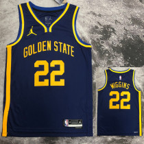 22/23 WARRIORS WIGGINS #22 Dark blue Top Quality Hot Pressing NBA Jersey (Trapeze Edition)