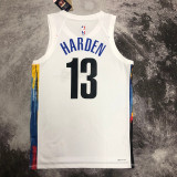 22/23 NETS HARDEN #13 White City Edition Top Quality Hot Pressing NBA Jersey