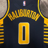 22/23 Indiana Pacers HALIBURTON #0 Black Away Top Quality Hot Pressing NBA Jersey