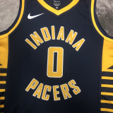 22/23 Indiana Pacers HALIBURTON #0 Black Away Top Quality Hot Pressing NBA Jersey