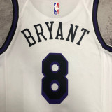 22/23 LAKERS BRYANT #8 White City Edition Top Quality Hot Pressing NBA Jersey