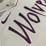 18/19 Timberwolves EDWARDS #1 White Retro Top Quality Hot Pressing NBA Jersey