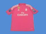 2014/2015 RMA Away Pink Long Sleeve Retro Soccer Jersey (长袖)