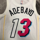 22/23 HEAT ADEBAYO #13 White City Edition Top Quality Hot Pressing NBA Jersey