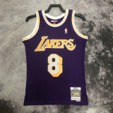 1996/1997 LAKERS BRYANT #8 Purple Retro Top Quality Hot Pressing NBA Jersey(圆领）