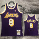 1996/1997 LAKERS BRYANT #8 Purple Retro Top Quality Hot Pressing NBA Jersey(圆领）