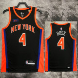 22/23 KNICKS ROSE #4 Black City Edition Top Quality Hot Pressing NBA Jersey