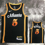 22/23 HAWKS MURRAY #5 Black City Edition Top Quality Hot Pressing NBA Jersey