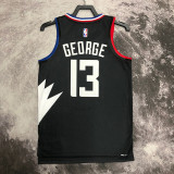 22/23 Clippers GEORGE #13 Black Top Quality Hot Pressing NBA Jersey (Trapeze Edition)