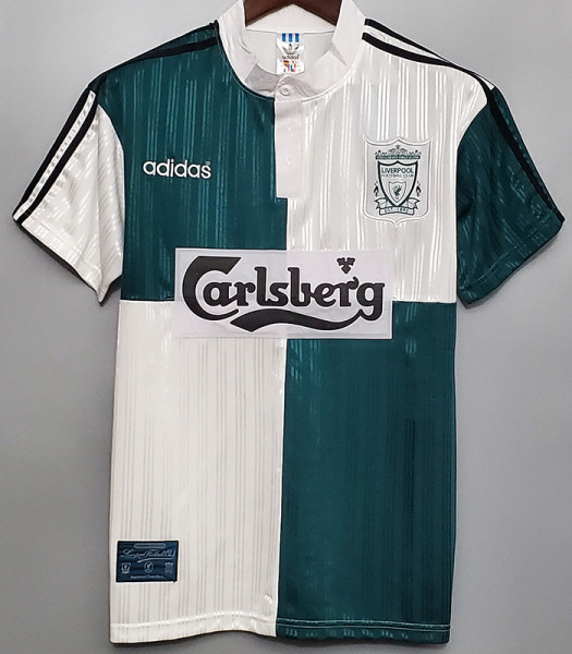 1995/1996 LIV Away Green Retro Soccer Jersey