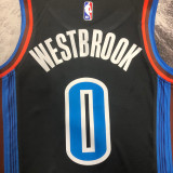 22/23 OKC WESTBROOK #0 Black Top Quality Hot Pressing NBA Jersey