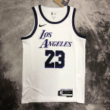 22/23 LAKERS JAMES #23 White City Edition Top Quality Hot Pressing NBA Jersey