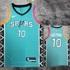 22/23 SA Spurs SOCHAN #10 Blue City Edition Top Quality Hot Pressing NBA Jersey