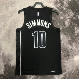 22/23 NETS SIMMONS #10 Black Top Quality Hot Pressing NBA Jersey (Trapeze Edition)