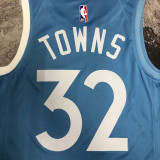 2019/2020 Timberwolves TOWNS #32 Sky Blue Retro Top Quality Hot Pressing NBA Jersey