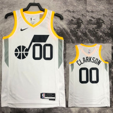 22/23 JAZZ CLARKSON #00 White Top Quality Hot Pressing NBA Jersey