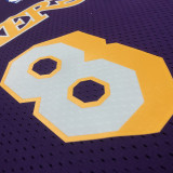1996/1997 LAKERS BRYANT #8 Purple Retro Top Quality Hot Pressing NBA Jersey(圆领）