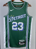 22/23 Pistons IVEY #23 Green City Edition Top Quality Hot Pressing NBA Jersey
