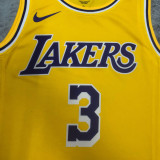 22/23 LAKERS DAVIS #3 Yellow Top Quality Hot Pressing NBA Jersey(圆领)
