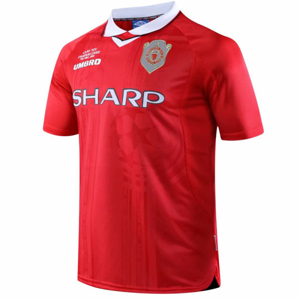 1999/2000 Man Utd Home Retro Soccer Jersey (带决赛字)