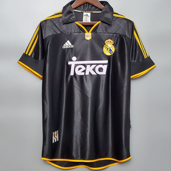 1998/2000 RMA Away Black Retro Soccer Jersey