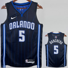 22/23 Magic BANCHERO #5 Black Top Quality Hot Pressing NBA Jersey（黑色条纹）