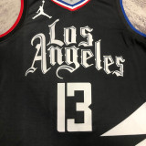 22/23 Clippers GEORGE #13 Black Top Quality Hot Pressing NBA Jersey (Trapeze Edition)